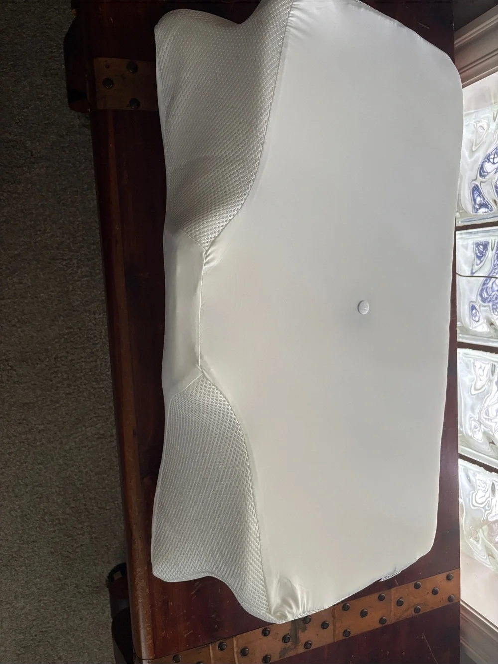 Contour Bed Pillow with Breathable White Cover